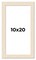 10x20 Wide Barnwood Picture Frame with UV-Resistant Acrylic & Acid Free Backing, Available in 6 Paint Finishes - Grey, Brown, White, and Black
